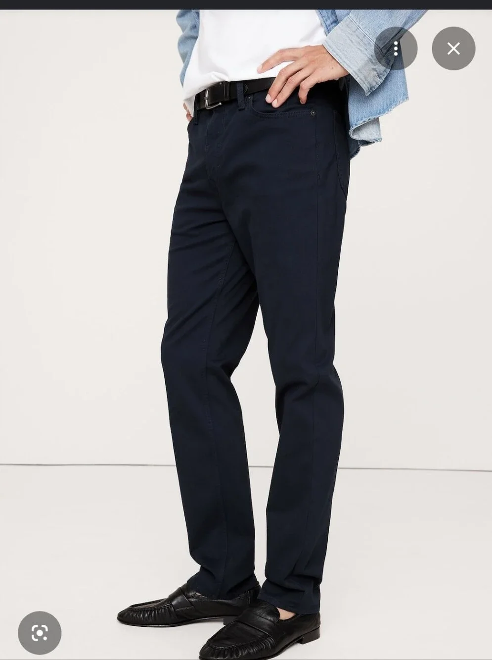 Banana Republic Navy Slim Traveler Pants